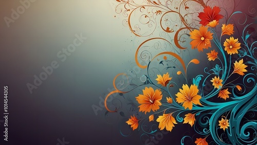 legant Abstract Floral Swirls Background Design for Creative Projects