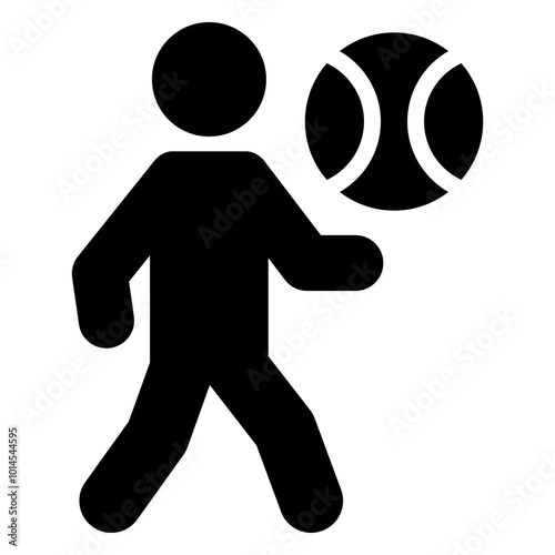 man with a ball icon
