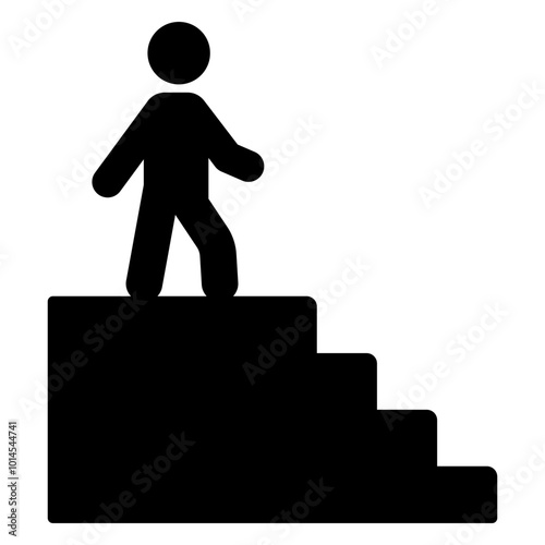 man standing on stairs
