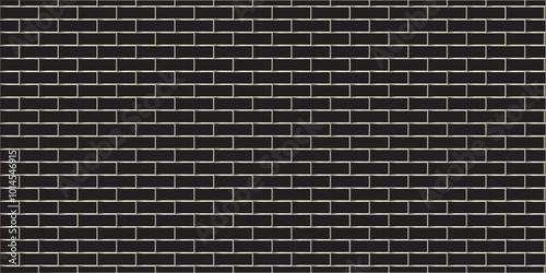 Abstract bathroom wall and floor brick wall texture background. black brick vector illustration texture of the wall with masonry Bricks laid in rows background.