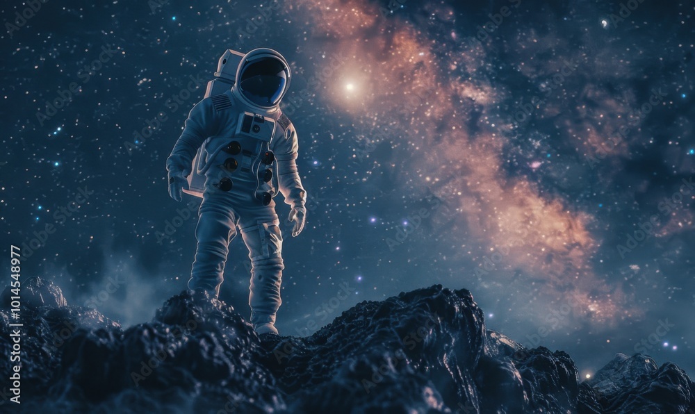 Celestial Explorer: Astronaut on a Quest to Capture Starlight, 4K hyperrealistic photo Celestial Explorer: Astronaut on a Quest to Capture Starlight, 4K hyperrealistic photo