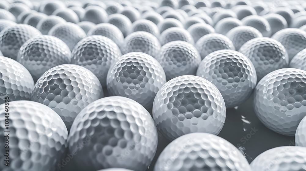 Close-Up of a Cluster of Golf Balls: Perfect for Sports and Leisure Themes Close-Up of a Cluster of Golf Balls: Perfect for Sports and Leisure Themes