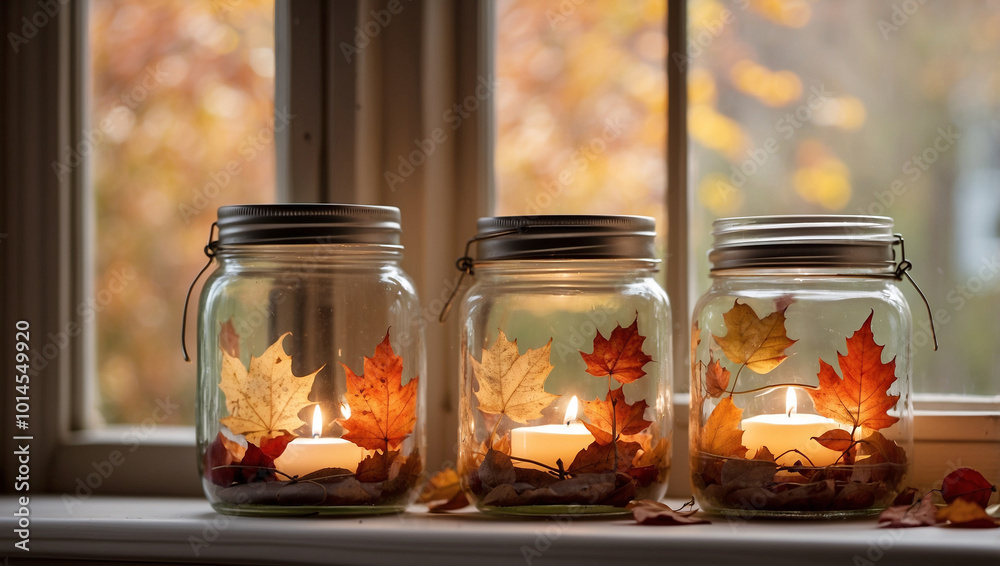 Cozy Mason Jar Lanterns with Tea Cozy Mason Jar Lanterns with Tea