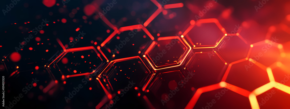 Obraz premium Luminous Red Lattice