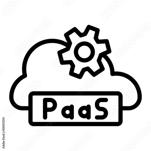 PaaS Vector Line Icon Design