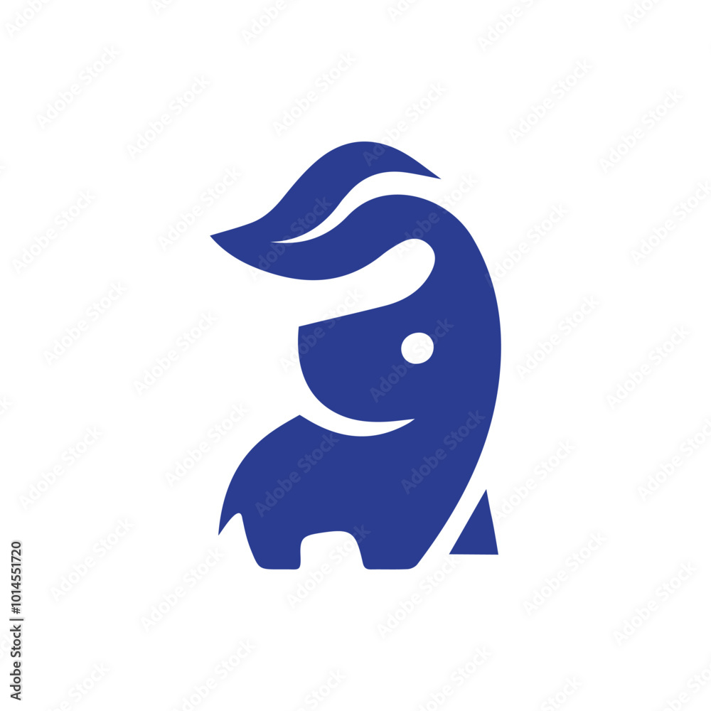Obraz premium Elephant logo vector template, Elephant zoo safari logo design template, elephant logo design , elephant abstract logo modern style