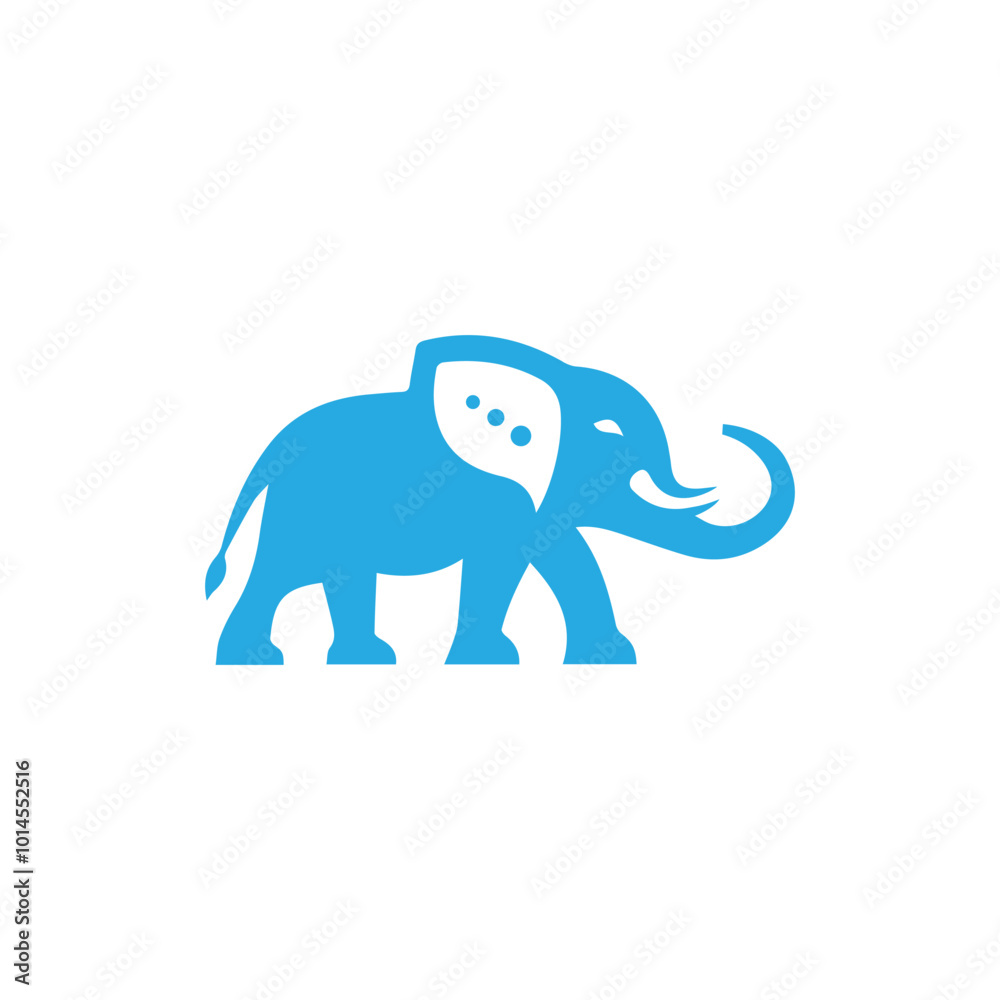 Obraz premium Elephant logo vector template, Elephant zoo safari logo design template, elephant logo design , elephant abstract logo modern style