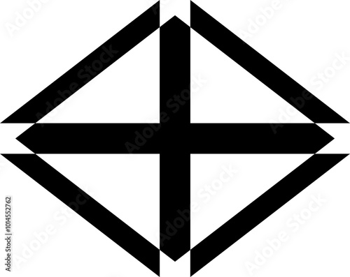 black and white cross emall star internet gold logo . photo