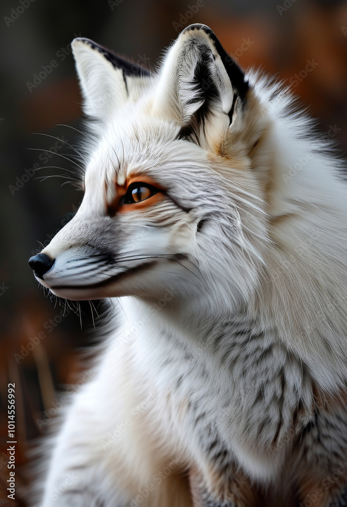 Fototapeta premium Majestic Grey Fox in Natural Autumn Habitat