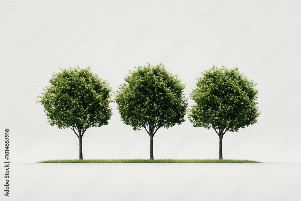 Three Trees on Green Field Three Trees on Green Field