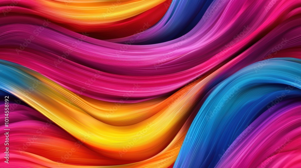 Obraz premium Colorful Liquid Waves in Dynamic Patterns