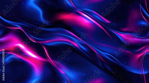 Dark Liquid with Glowing Highlights in Motion