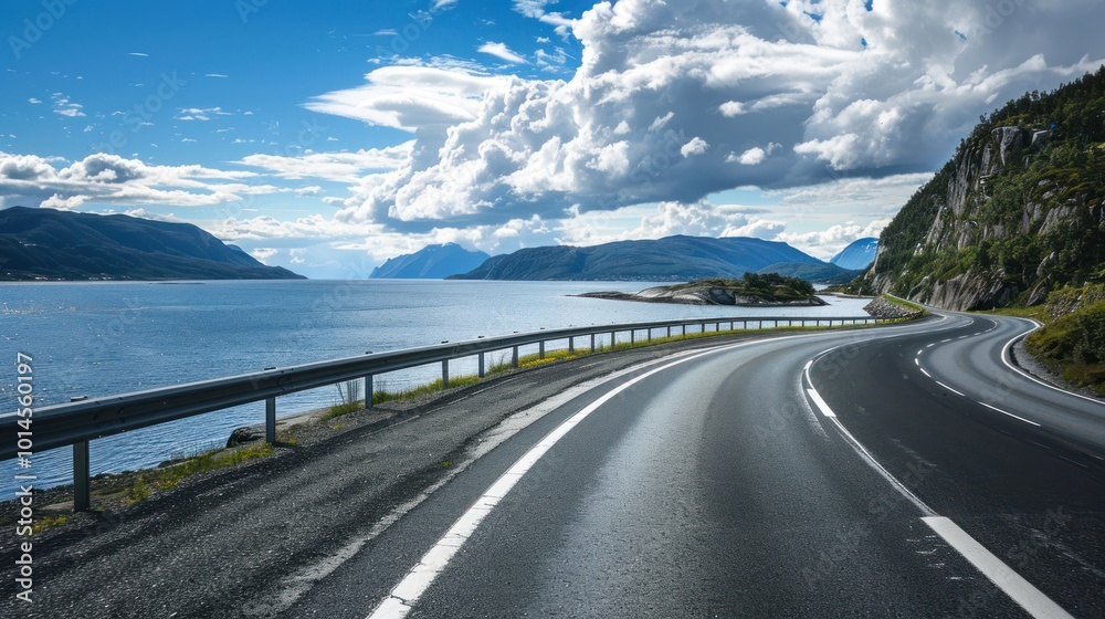 Fototapeta premium Scenic Road Trip Through Fjord