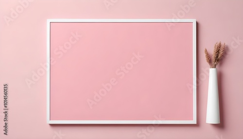 Blank pink board banner notice sign with copy space for your advertising mockup