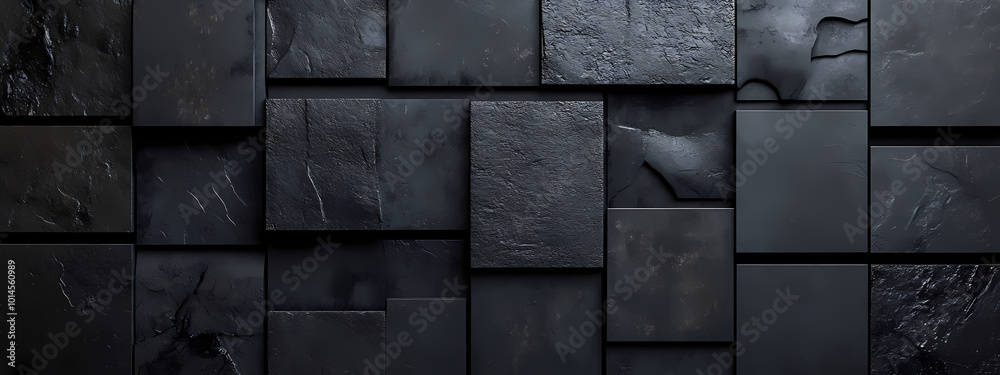 Naklejka premium Textured Black Grid