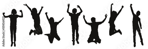 people silhouette kids 15