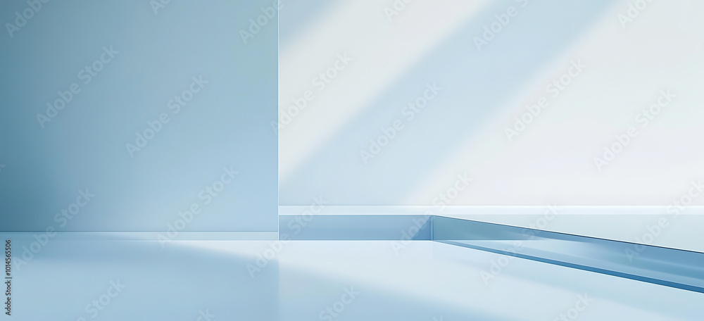 Leichter, kreativer Hintergrund mit abstrakten Formen im Bannerformat und Textfreiraum