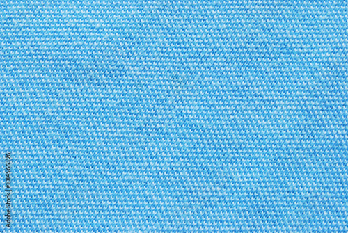 Blue cotton fabric texture as background, blue melange picking woven fabric texture photo