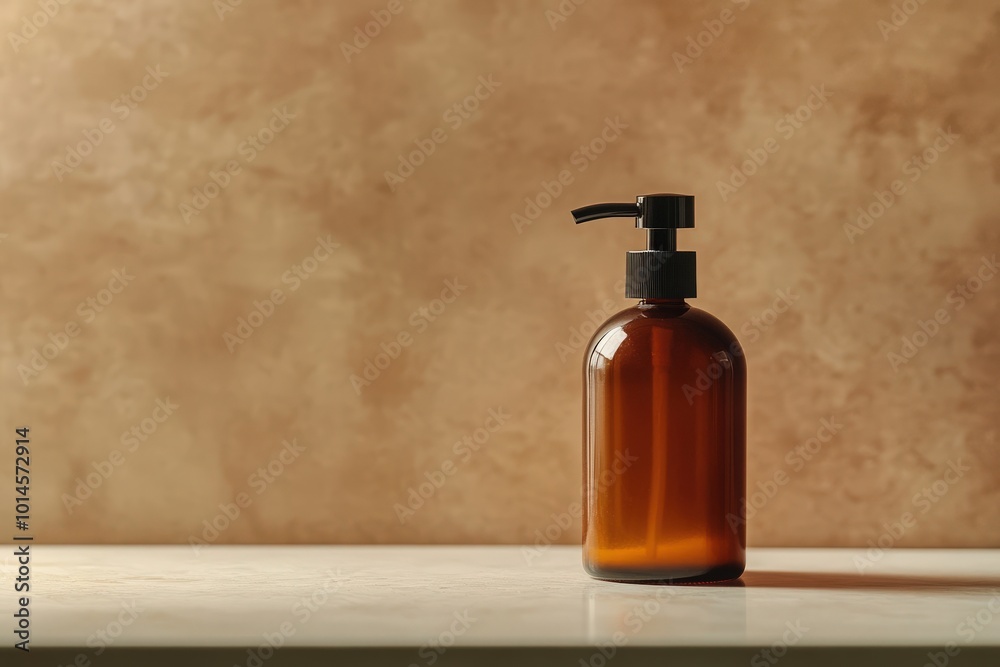 A hand soap with pumping lotion from bottle A hand soap with pumping lotion from bottle
