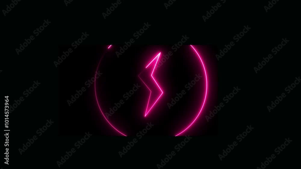 Animated power icon with glowing neon line cycle on the black background. 4k video. Animated power icon with glowing neon line cycle on the black background. 4k video.