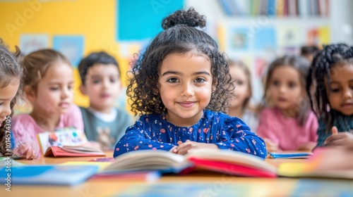 Group of Diverse Children Engaged in Learning Activities