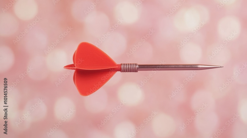 Precise Decision-Making: Dart in Mid-Air with Glowing Target - Soft Watercolor Tones for Confidence. Precise Decision-Making: Dart in Mid-Air with Glowing Target - Soft Watercolor Tones for Confidence.