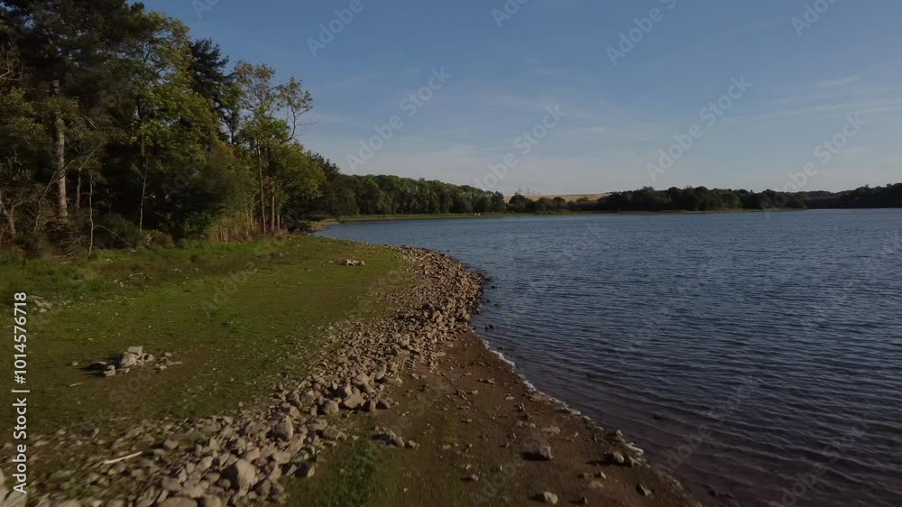 Aerial video over Swithland Reservoir UK Aerial video over Swithland Reservoir UK