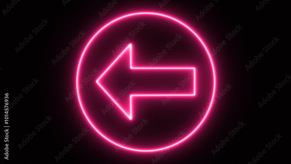Neon arrow vector sign. Light arrow retro glow blue casino neon effect circle round 8k. Neon arrow vector sign. Light arrow retro glow blue casino neon effect circle round 8k.