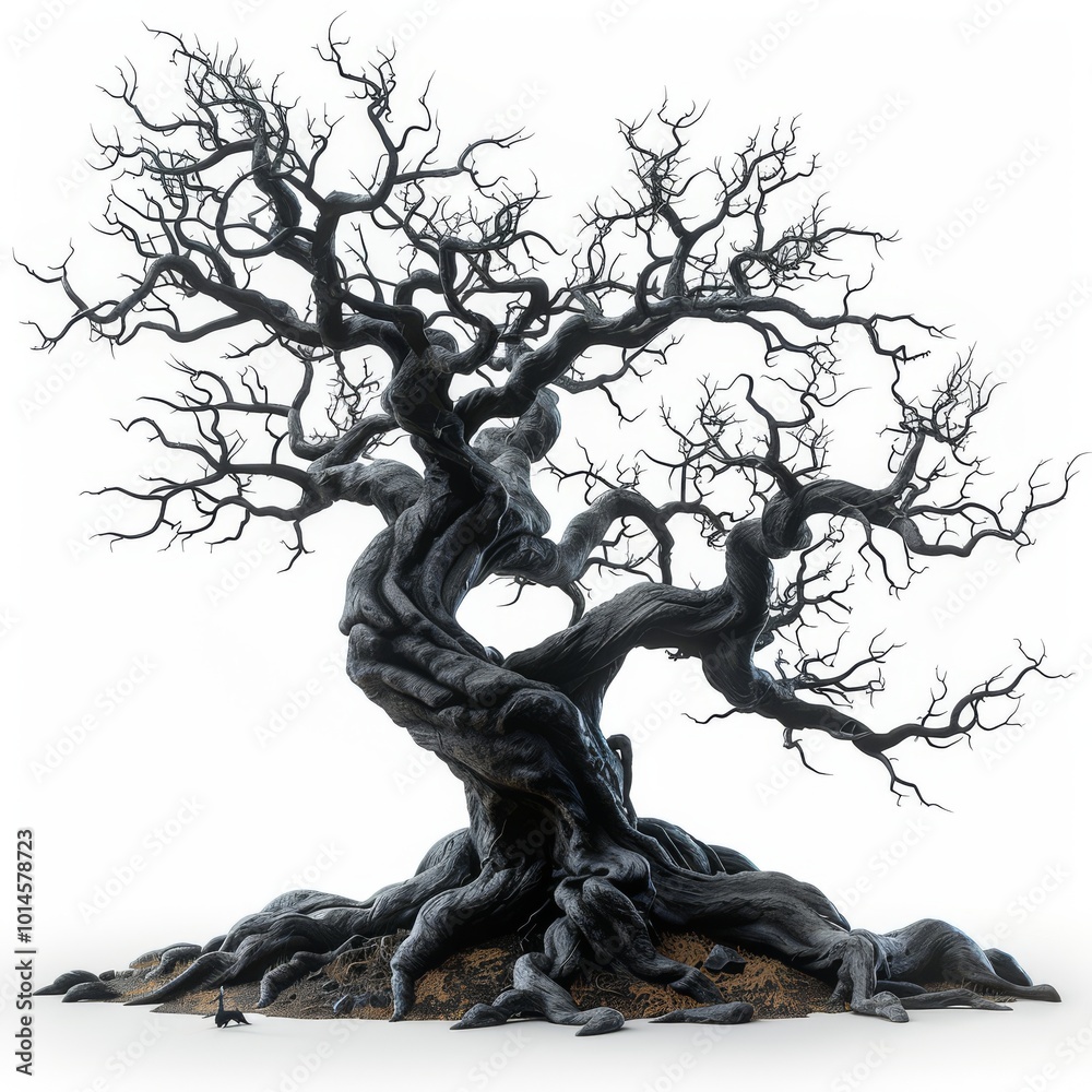 Spooky 3D Cartoon Halloween Tree Design Spooky 3D Cartoon Halloween Tree Design