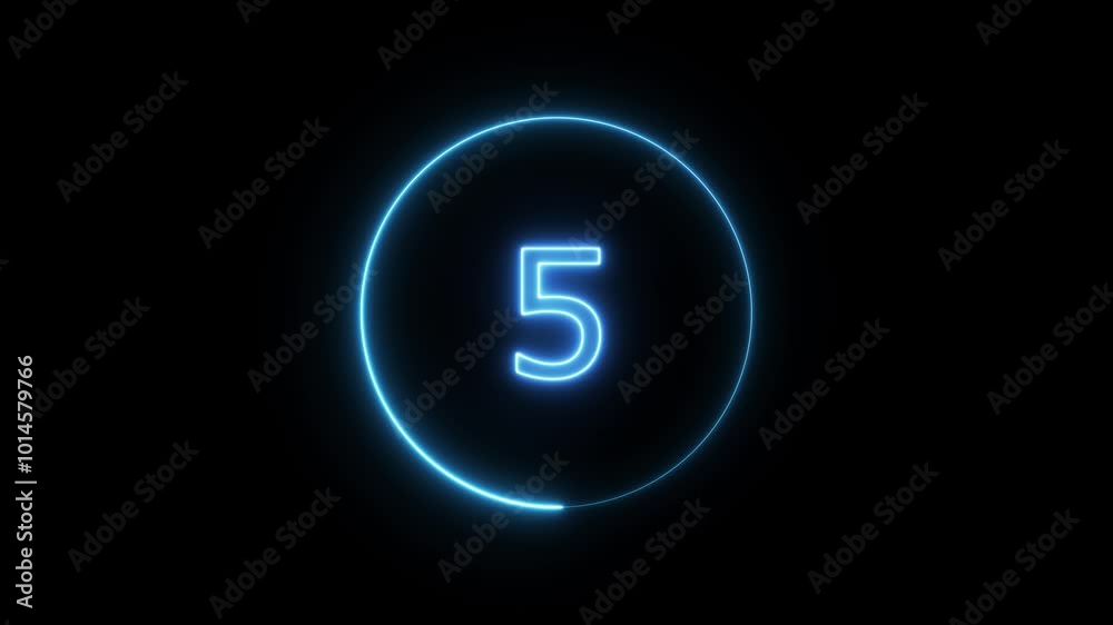 1 to 10 in neon sign. Countdown pink neon numbers on black background.4k video. 1 to 10 in neon sign. Countdown pink neon numbers on black background.4k video.