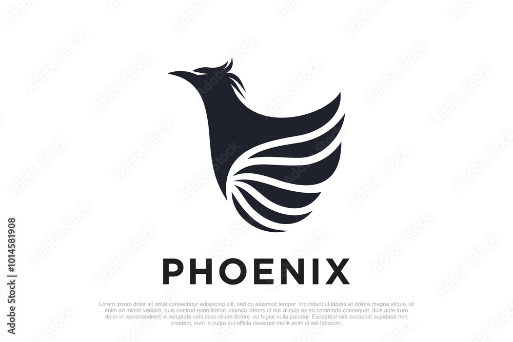 Fototapeta premium Phoenix logo design unique concept Premium Vector