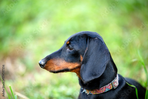 black & tan miniature dachshund stunning portrait photo