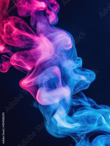 Blue and Pink Smoke Cloud