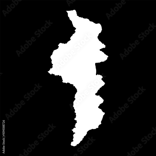Cuvette Ouest department map, administrative division of Republic of the Congo. Vector illustration.