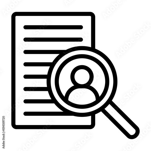 Candidate Vector Line Icon Design
