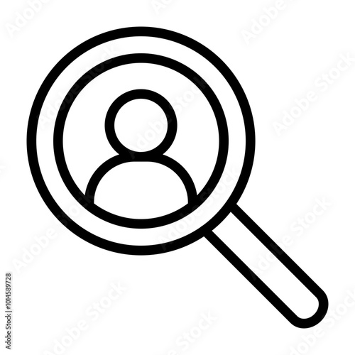 Recruiter Vector Line Icon Design
