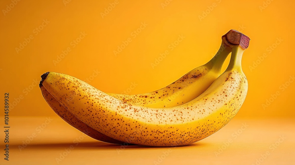 Single Yellow Banana on a Pale Orange Gradient Background Ideal for Food and Nutrition Concepts Single Yellow Banana on a Pale Orange Gradient Background Ideal for Food and Nutrition Concepts