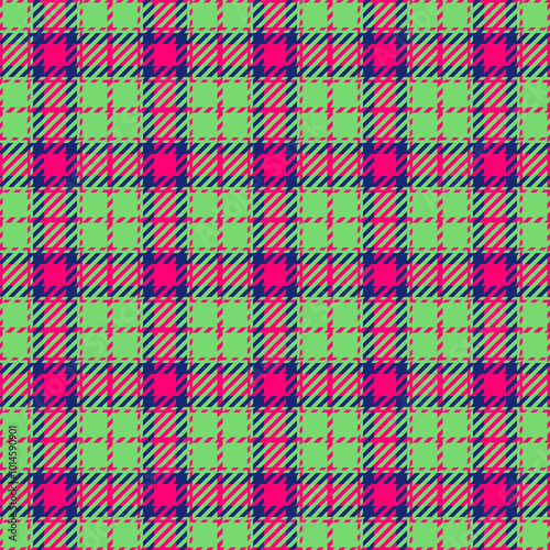 Perfect texture pattern check, nostalgia tartan seamless vector. Straight textile fabric background plaid in green and bright colors.