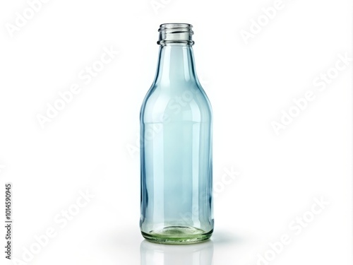 Wallpaper Mural This empty glass bottle stands alone against a white backdrop, ideal for product photography. Perfect for mockups and Torontodigital.ca