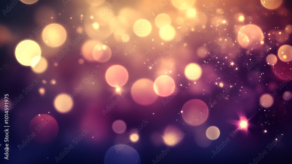 Abstract background with warm and cool tones with bokeh lights and sparkles. Abstract background with warm and cool tones with bokeh lights and sparkles.
