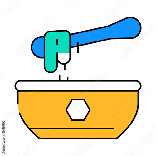wax for depilation line icon vector. wax for depilation sign. isolated symbol illustration