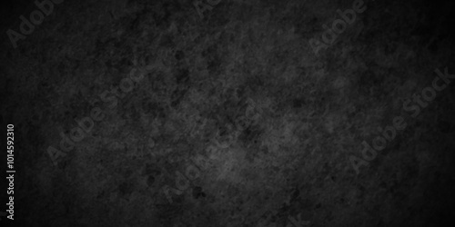 Dark Black background texture, old vintage charcoal black backdrop paper with watercolor. Abstract background with black wall surface, black stucco texture. Black gray satin dark texture luxurious.