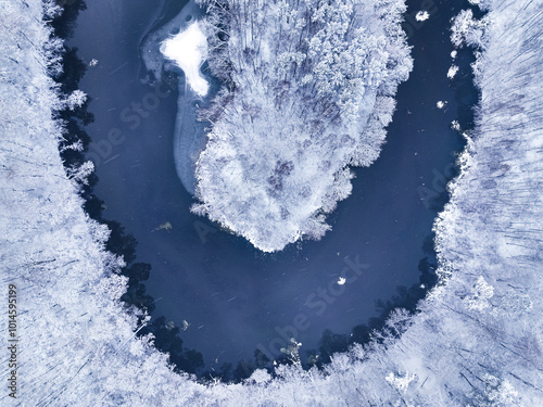 Top down view of white fore...