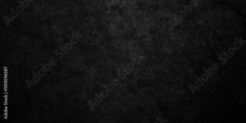 Dark Black background texture, old vintage charcoal black backdrop paper with watercolor. Abstract background with black wall surface, black stucco texture. Black gray satin dark texture luxurious.