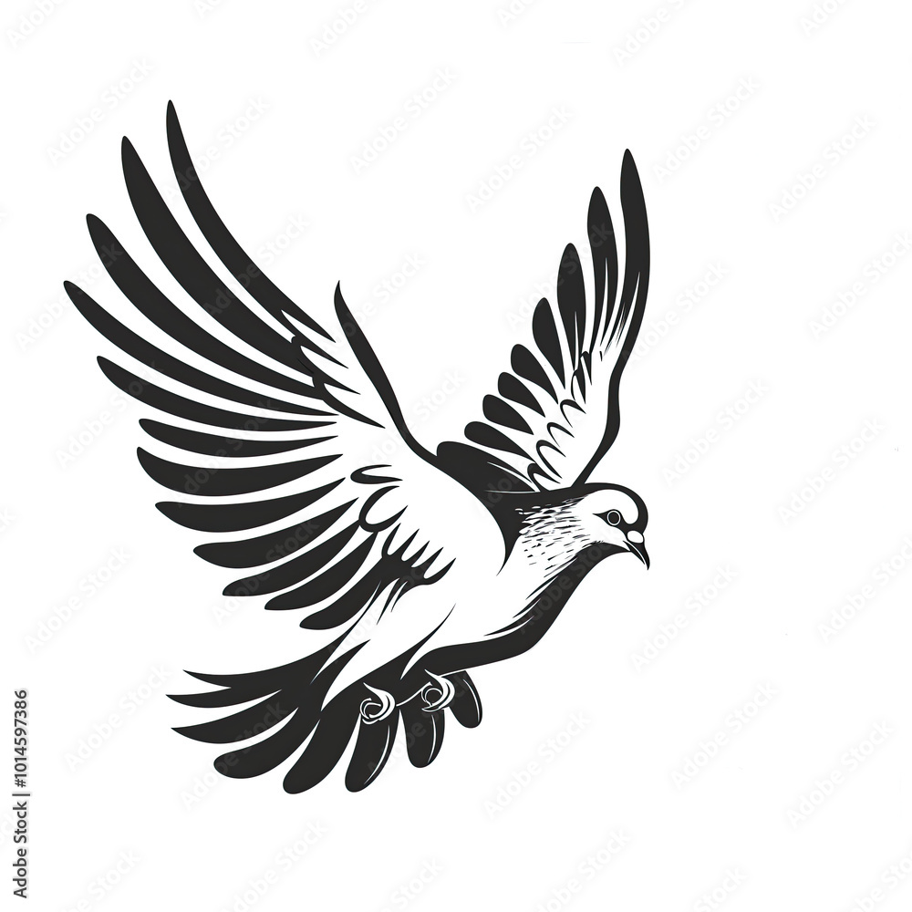 Beautiful Pigeon Logo, Grey Bird Design for Your Corporate and Business Graphic Resource or Creative Project, Ai Generative Beautiful Pigeon Logo, Grey Bird Design for Your Corporate and Business Graphic Resource or Creative Project, Ai Generative