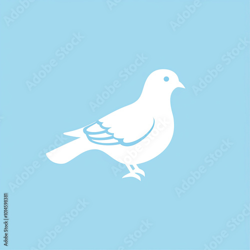 Beautiful Pigeon Logo, Grey Bird Design for Your Corporate and Business Graphic Resource or Creative Project, Ai Generative