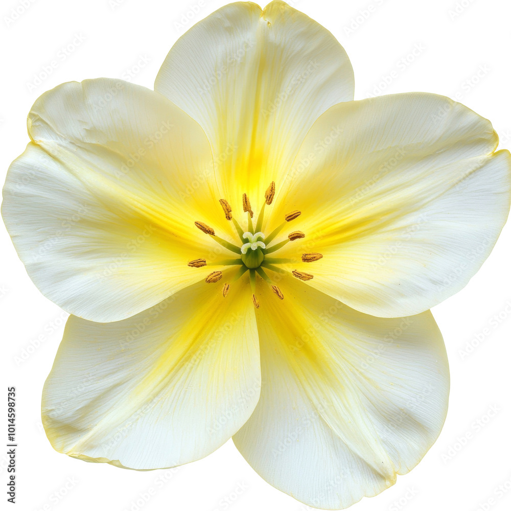 Obraz premium Close-Up of a Delicate Yellow and White Flower Blossom