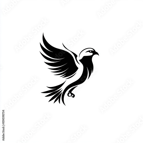 Beautiful Pigeon Logo, Grey Bird Design for Your Corporate and Business Graphic Resource or Creative Project, Ai Generative