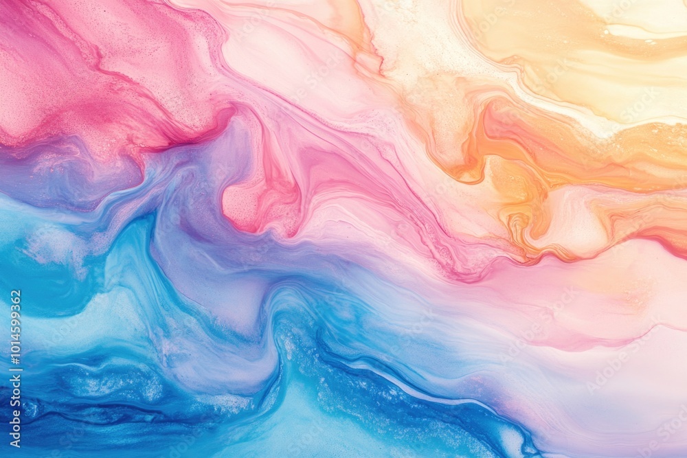 Abstract Art with Blue Pink and Yellow Colors Abstract Art with Blue Pink and Yellow Colors