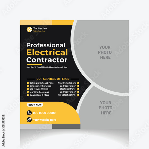 Professional  Electrical  Contractor social media post
